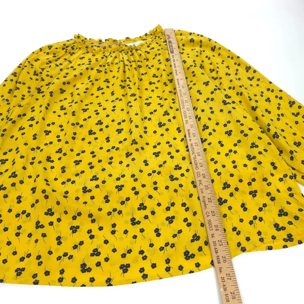BODEN Sadie Silk Top Puff Sleeve Cottagecore Soft Girl Boho French Girl Preppy